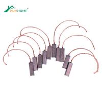 New 10Pcs Carbon Brushes Wire Leads Generator Generic Electric Motor Brush Replacement 4.5 x 6.5 x 20mm Wholesale
