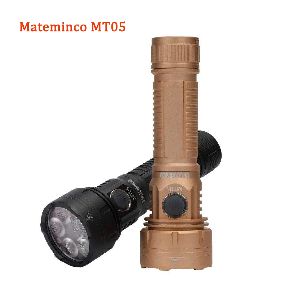 Mateminco MT05 6200LM Ultimate All-Round EDC Flashlight Dual Beam Throw & Flood LED Torch with Red Blue Emergency Light