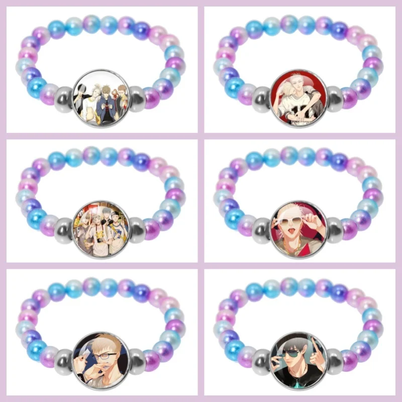 Anime 19 Days Bracelets Old Xian Hetian Jian Yi 18mm Colorful Bracelets Glass Handmade Accessories Jewelry Gift