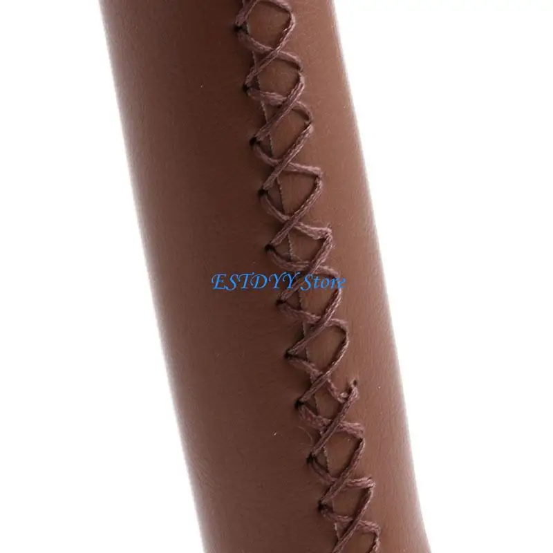 G6DE MTB BMX Road Mountain Bike Cycling Stitched Leather Handlebar End Grips