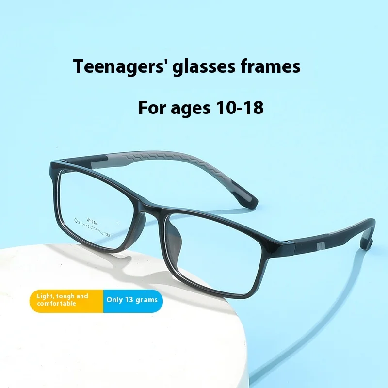 10-18 Years Kids Blue Light PPSU Glasses Teen Child Girl Boy Square  Eyeglass Frames 0 Diopter Myopia Optical Glasses Frame