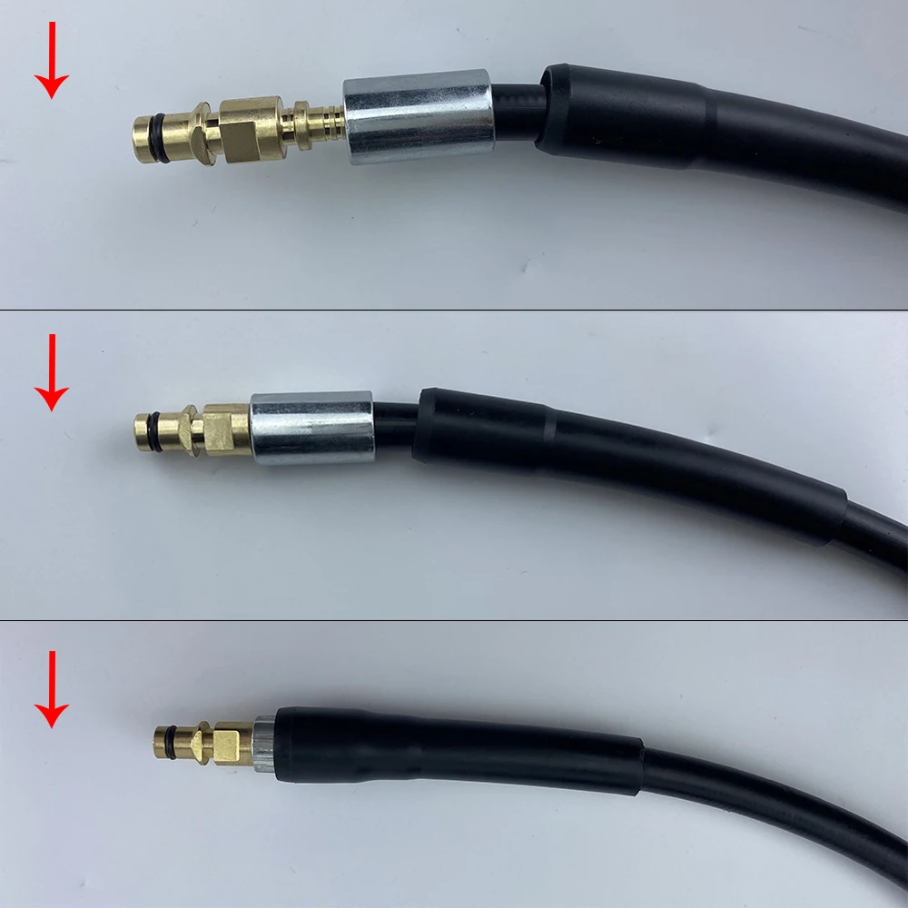 Imagem -03 - Encaixe de Mangueira com Manga para Karcher Bocal Acessórios Lavadora de Pressão Pipe Tip Repair Conector Adaptador K2k3 k4 k5 k6 k7