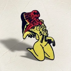 1PC Soul & Body Pulling Embroidered Patch Iron On Sew on Patches For Clothing Cap Bag Shoes DIY Gift Badge With Adhesive