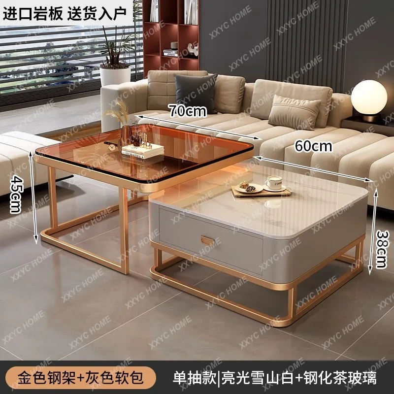 

Space Saving Vintage Coffee Table Creative Storage Modern Nordic Side Table Elegant Luxury Table Living Room Furniture
