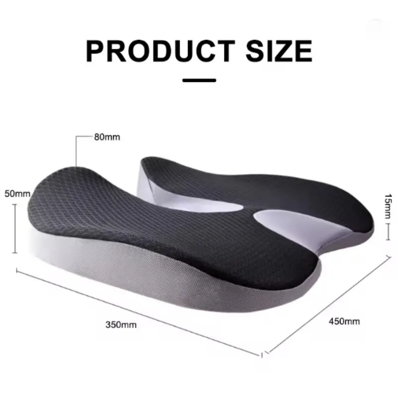 Orthopedic Non Slip Memory Foam Prostate Cushion - Back/Sciatica/Tailbone Pain Relief for Chair & Car