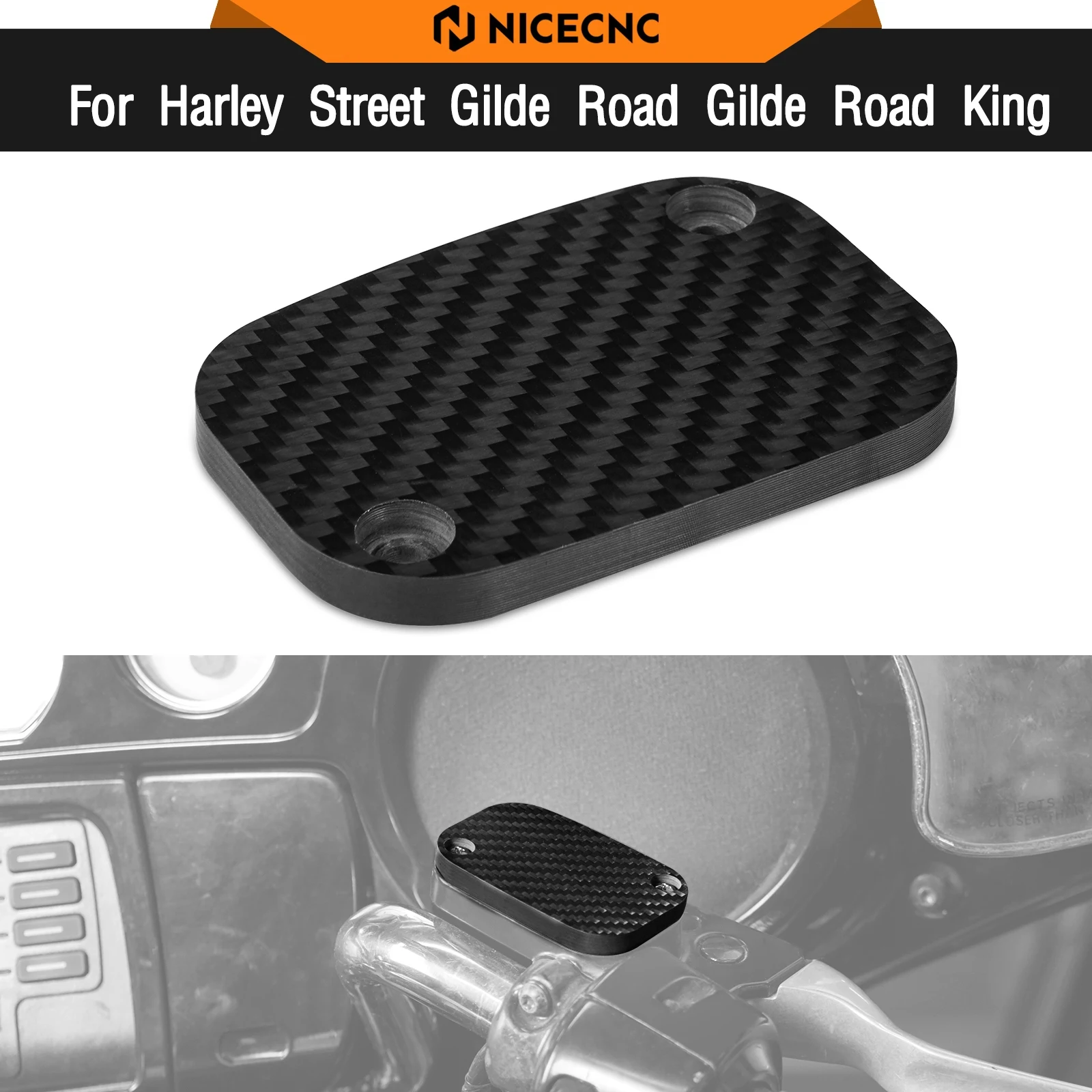

For Harley Street Glide FLHX 2018-2023 Front Brake Master Cylinder Cover Road Glide FLTRX Road King Special FLHRXS Ultra Limite