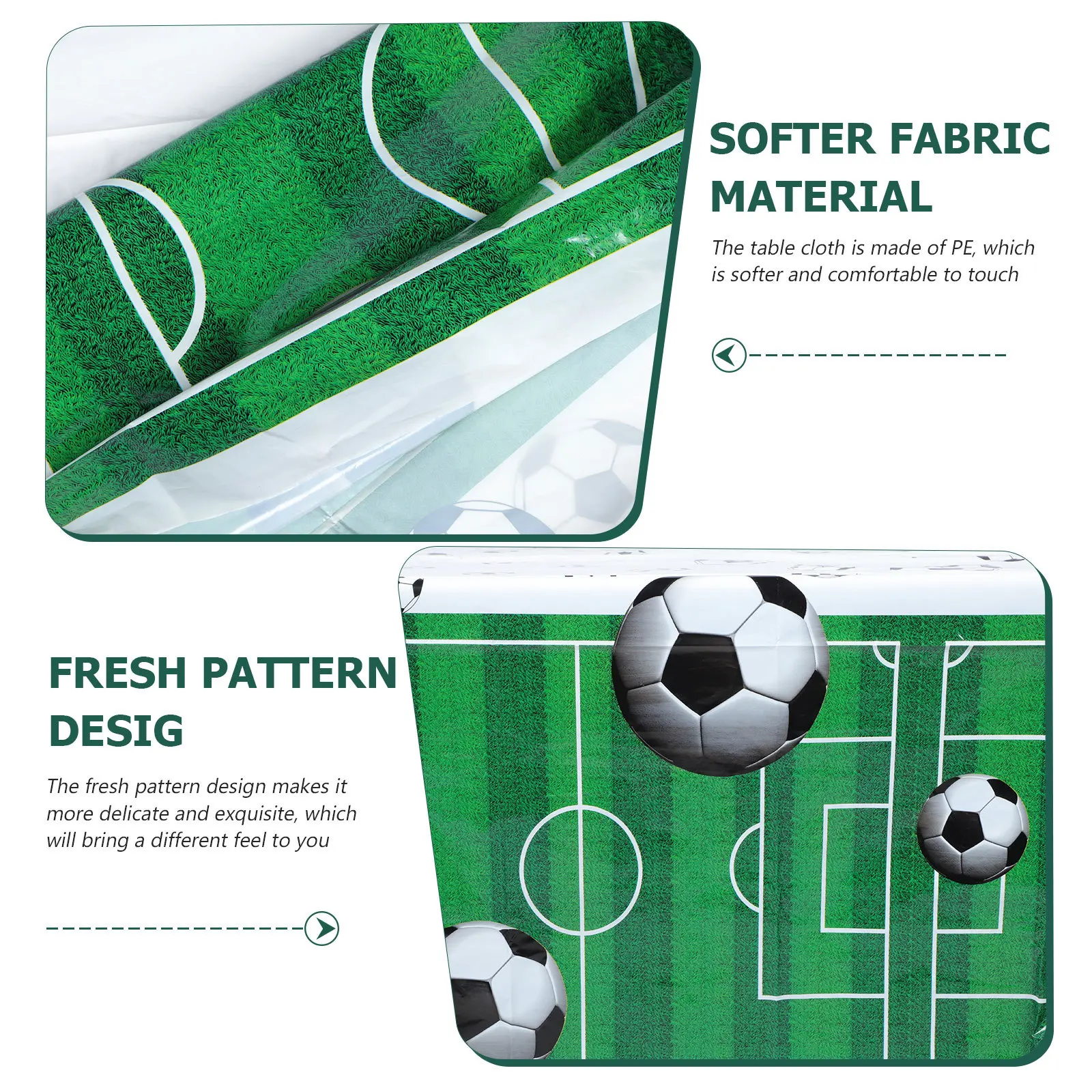 

1pc Football Tablecloth Simple Design Soft Pattern For Party Picnic Birthday Sports Theme Rectangle Table Cover