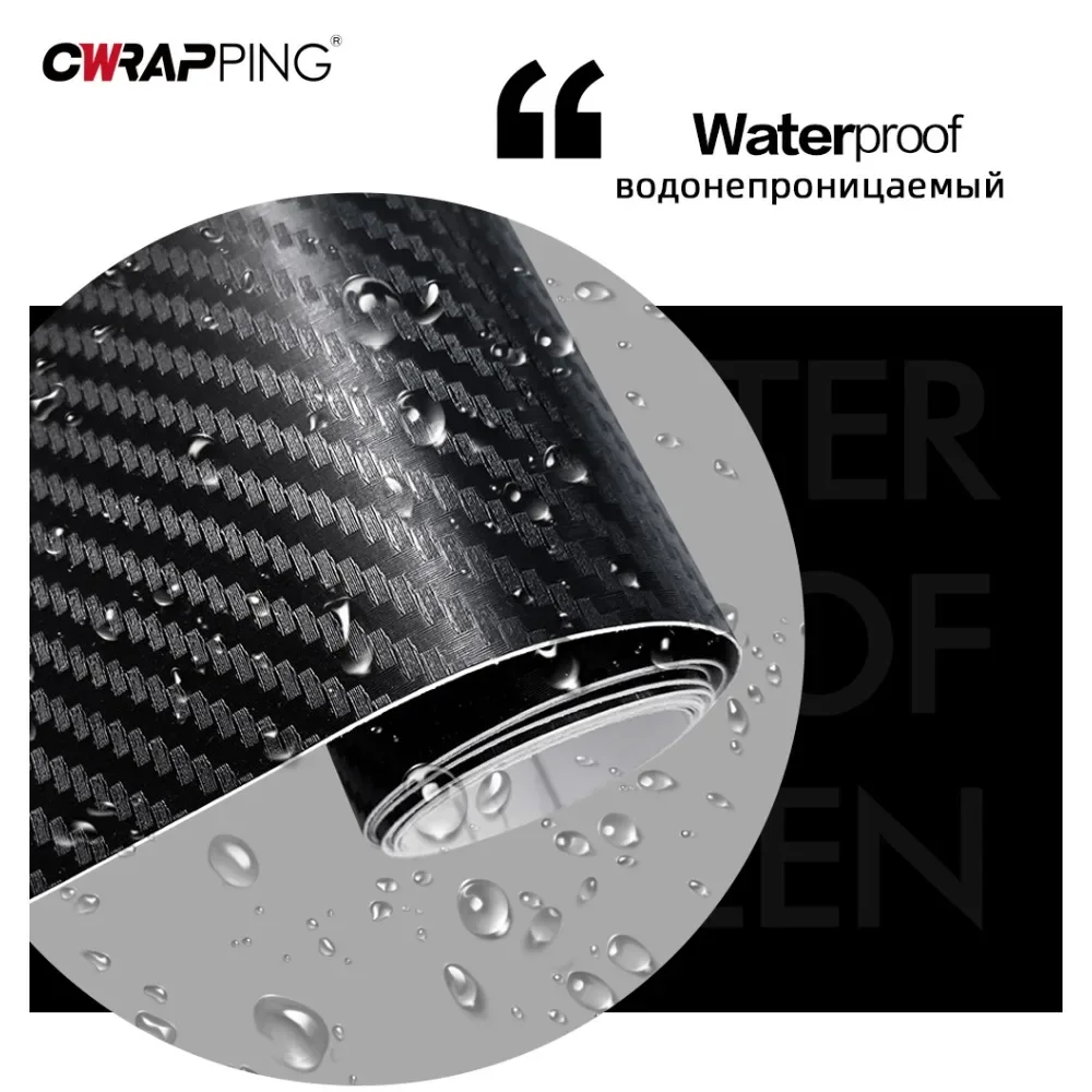15x127cm 3D Carbon Fiber Car Vinyl Wrap Waterproof Films for Auto Motorcycle Exterior Protection Films Decorative Car Styling view 4