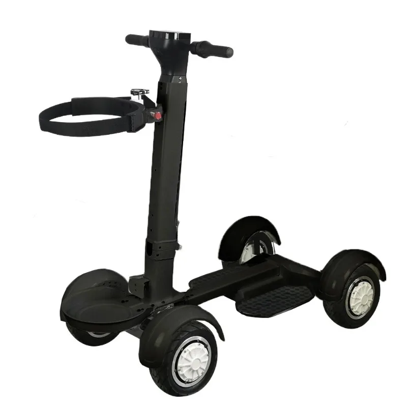 

Foldable Four Wheel Electric Aluminum Alloy Motor Golf Cart Trolley Detachable Power Unit Lightweight Push Cart