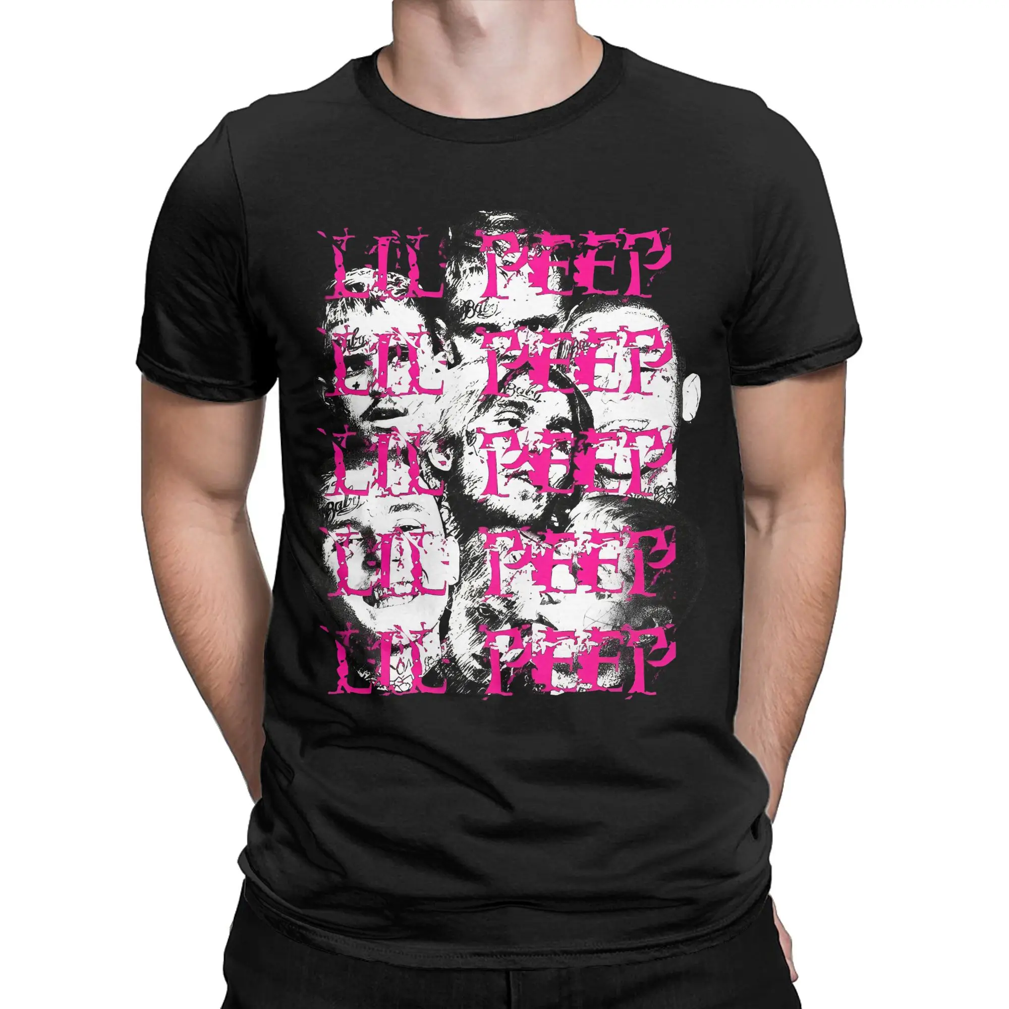 Men Women lil peep hip-hop rap singer  Shirt Cotton Graphic Printed Tee Shirts  Top Clothing