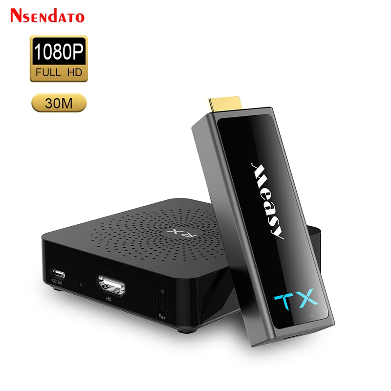 Receptor e transmissor sem fio w2h mini ii 2, 1080p, hd, extensor 1080p, 3d, 30m, emissor e receptor de áudio para hdtv