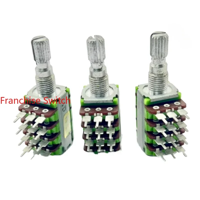 

5PCS RD124-20B3-A10K * 4axis Length 20serrated 4precision Potentiometer