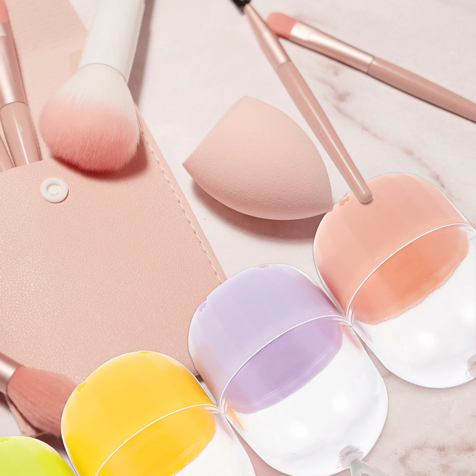 

8 Pcs Box Box Sponge Container Portable Dust Makeup Makeup Supply Beauty Egg Container Blender Cases Proof ganizer Accessories