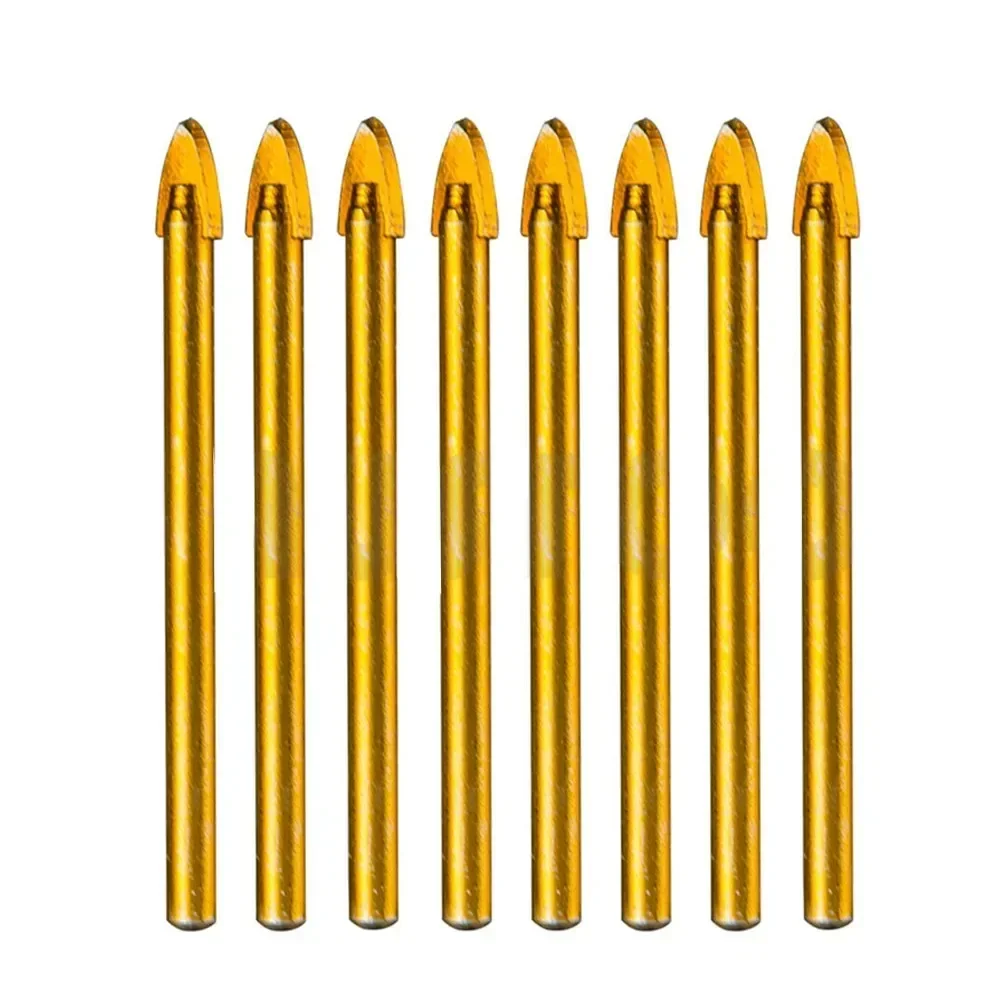 10 Pcs Drill Bits 6mm Dia 71mm Length Tip For Glass Ceramic Tile Carbide Drilling Bit Head Tungsten Wood Cutter