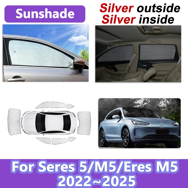 

For AITO M5 Seres 5 EV 2022~2025 2023 2024 Seres Eres M5 Car Sun Visor UV Protection Reflector Heat insulation Car Accessories