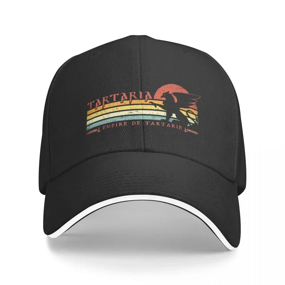 Tartaria - Kingdom de Tartarie - Retro Stripes Griffin, Ancient Civilization Baseball Cap Sun Cap Sunscreen Mens Tennis Women's