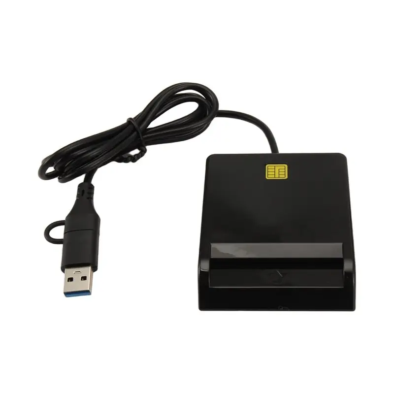 2025 Hot Style CAC Card Reader USB/Type C Dual Connector, CAC Reader USB-C, USB-A Common Access For Windows 10/11, Mac OS 10.15,