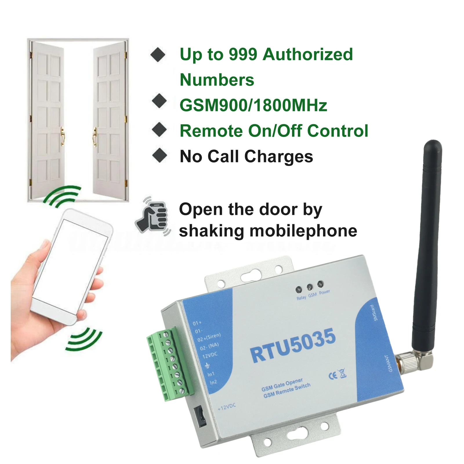 Gate Relay Switch Remote Gate Opener Senders Door Opener Garage Door No Distance Limit Remote Control Off Switch