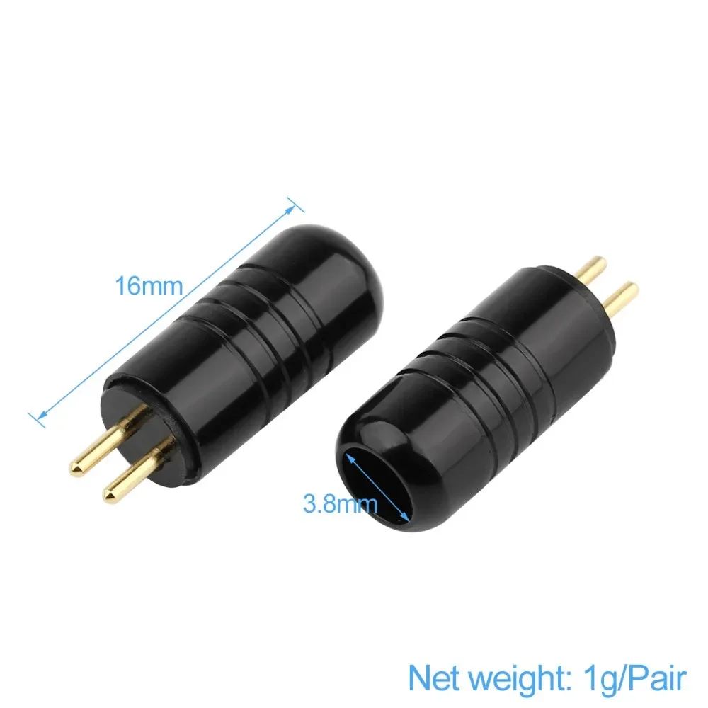 Earphone 2Pin 0.78mm Male Audio Jacks For JH JH16 JH11 Headphone Plugs Adapters Connector DIY Headset Solder HIFI Plugs Black