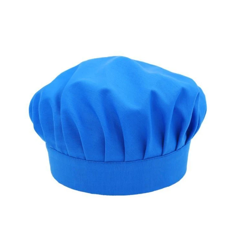 Food Factory Workshop Worker Work Hat Elastic Band Dust Caps Hotel Kitchen Chef's Cap Bakery Waiter Solid Color Breathable Hats