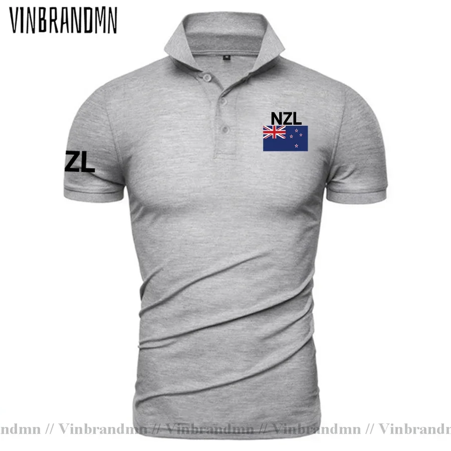 New Zealand Zealander Polo shirts Men Short Sleeve Fashion Brands Shirt Country Flag Design 100% Cotton Tops Tees Nation Team NZ
