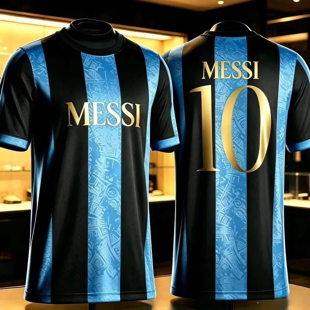 Summer Hot Selling Family Matching Messi No.10 Fan Commemorative T-shirt Outdoor 3D Neutral Loose Quick Drying Sports T-shirt