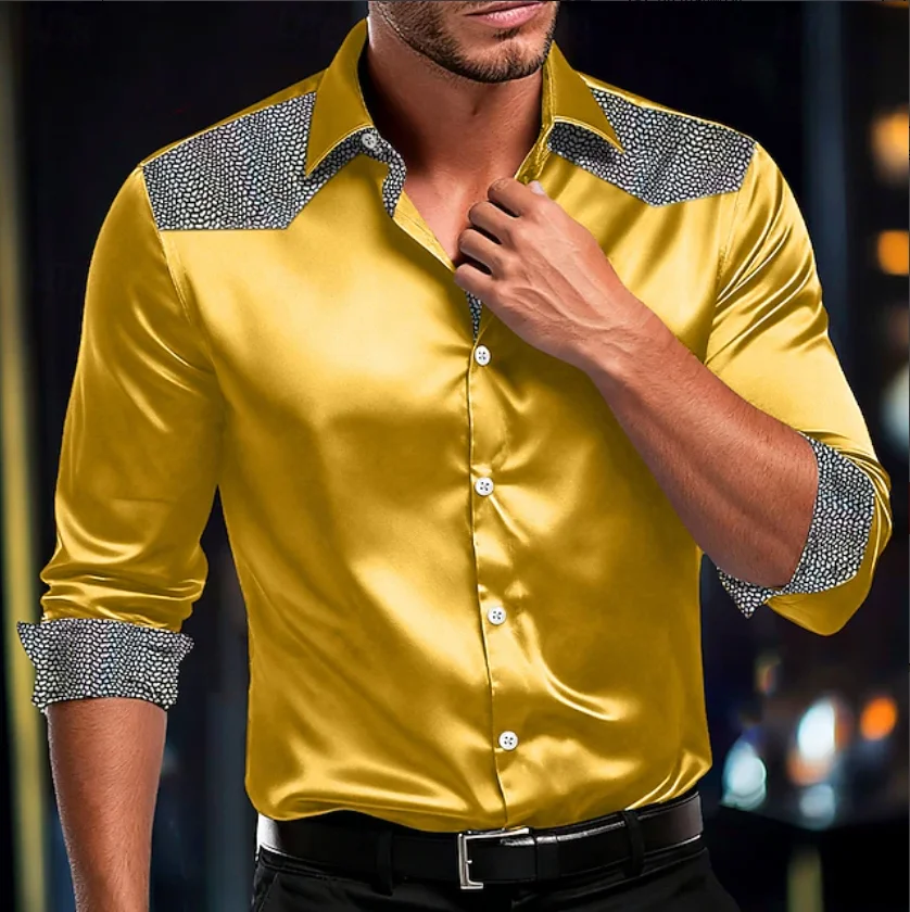 Camicia casual da lavoro con bottoni nuovi da uomo Camicia a maniche lunghe con colletto a quadretti Camicia casual alla moda