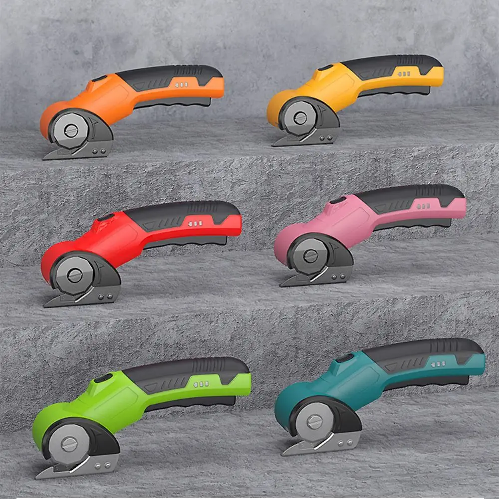 Safety Lock Electric Shears Fast Cutting Accurate Cutting Cardboard Cutter Comfortable Grip Non-slip Handle Rotary Scissors