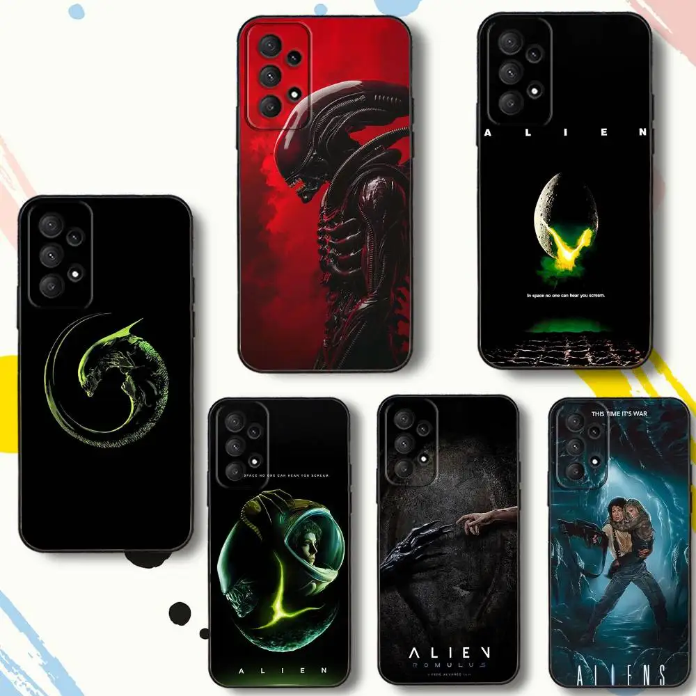 

movie B-AlienS X-XenomorphS Phone Case For Samsung Galaxy A 80,72,73,91,53,22,51,52,5G,Plus,J,Note Soft Black Cover