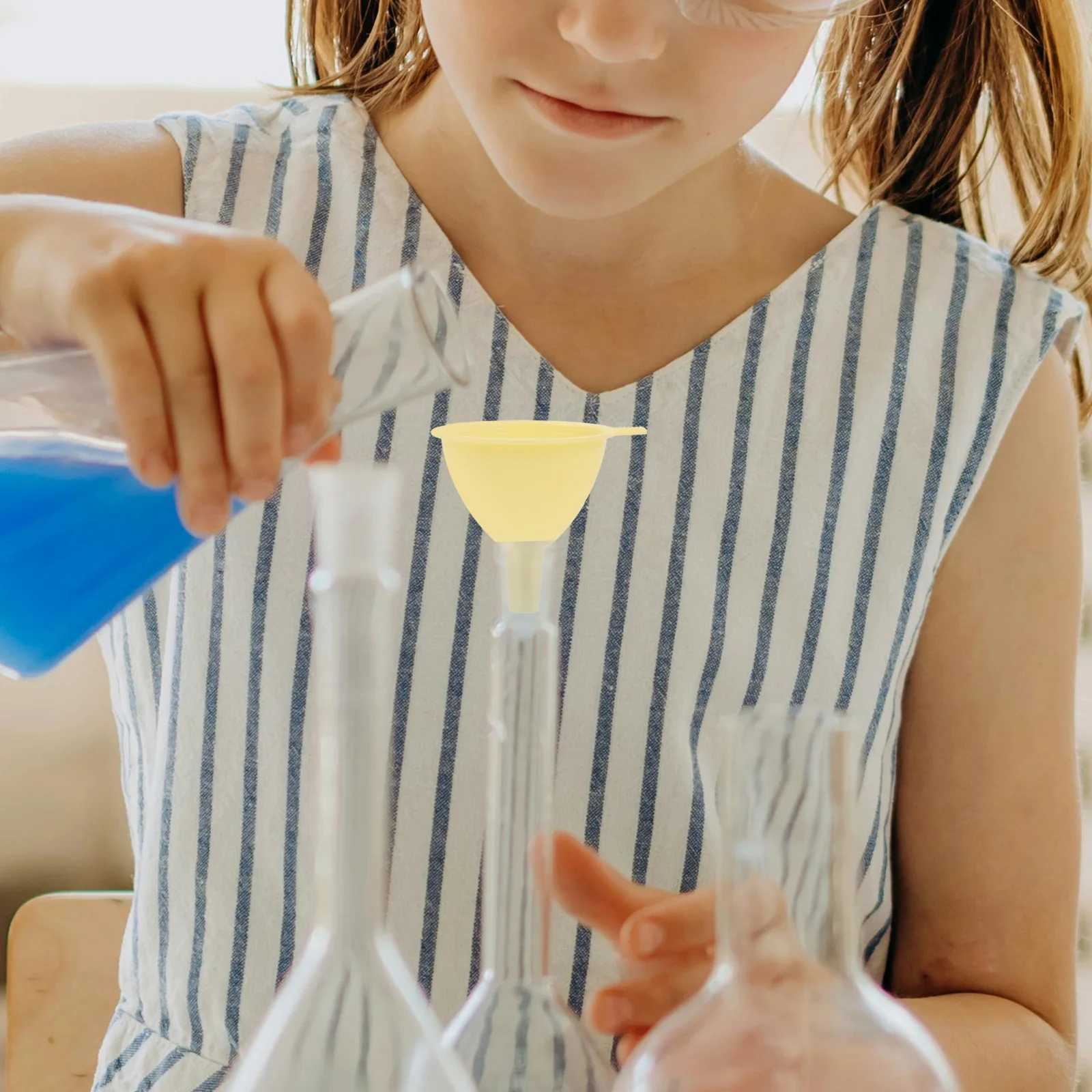 

10pcs Laboratory Funnel Plastic Small Funnel For Liquid Solid Transfer Durable Lightweight Kitchen Experiment Teaching