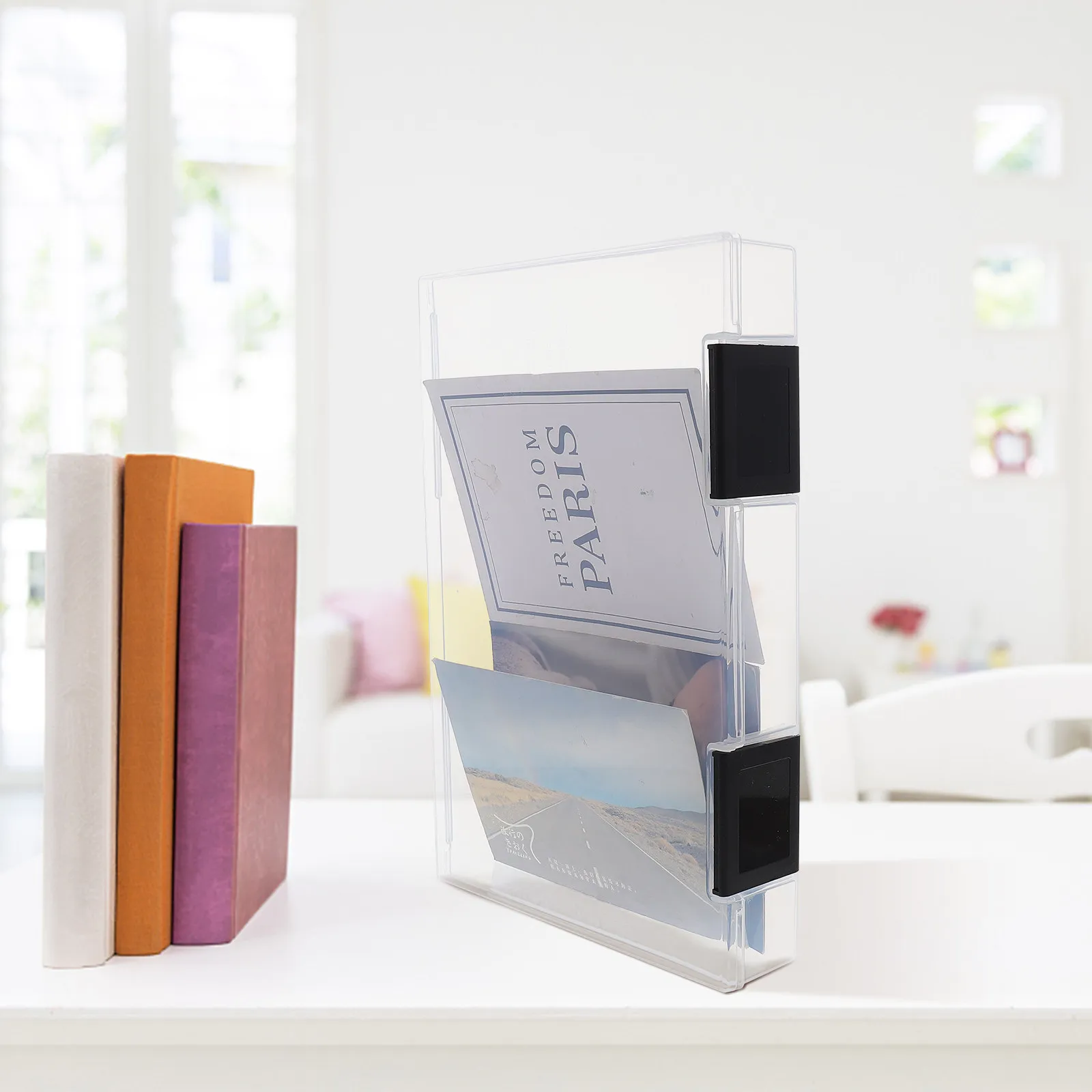 

1Pcs A5 Document Organizer Plastic File Box for Books Papers Periodicals Strong Toughness Thicken Material