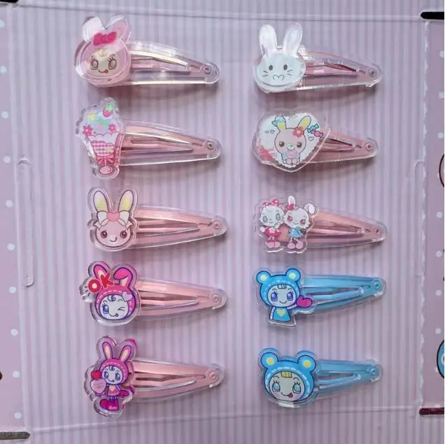 

Японские милые милые аксессуары для волос с героями мультфильмов, заколки для волос с бахромой и заколки, банты для волос для девочек, аксессуары для Y2k, аксессуары Para El Cabello