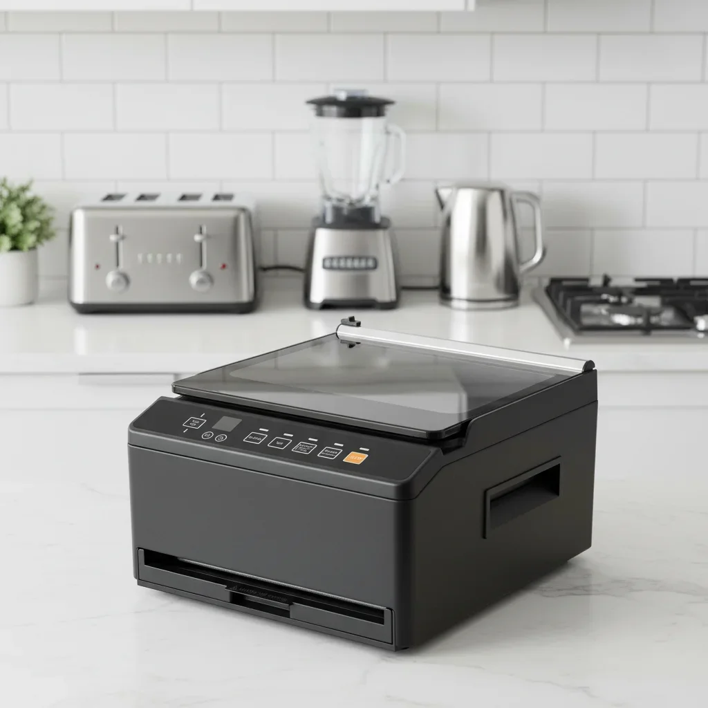 Professional Food Vacuum Packer 95KPa Automatic Sealer Double Seams Dry Moist Built-in Cutter Home Fresh Storage Appliances