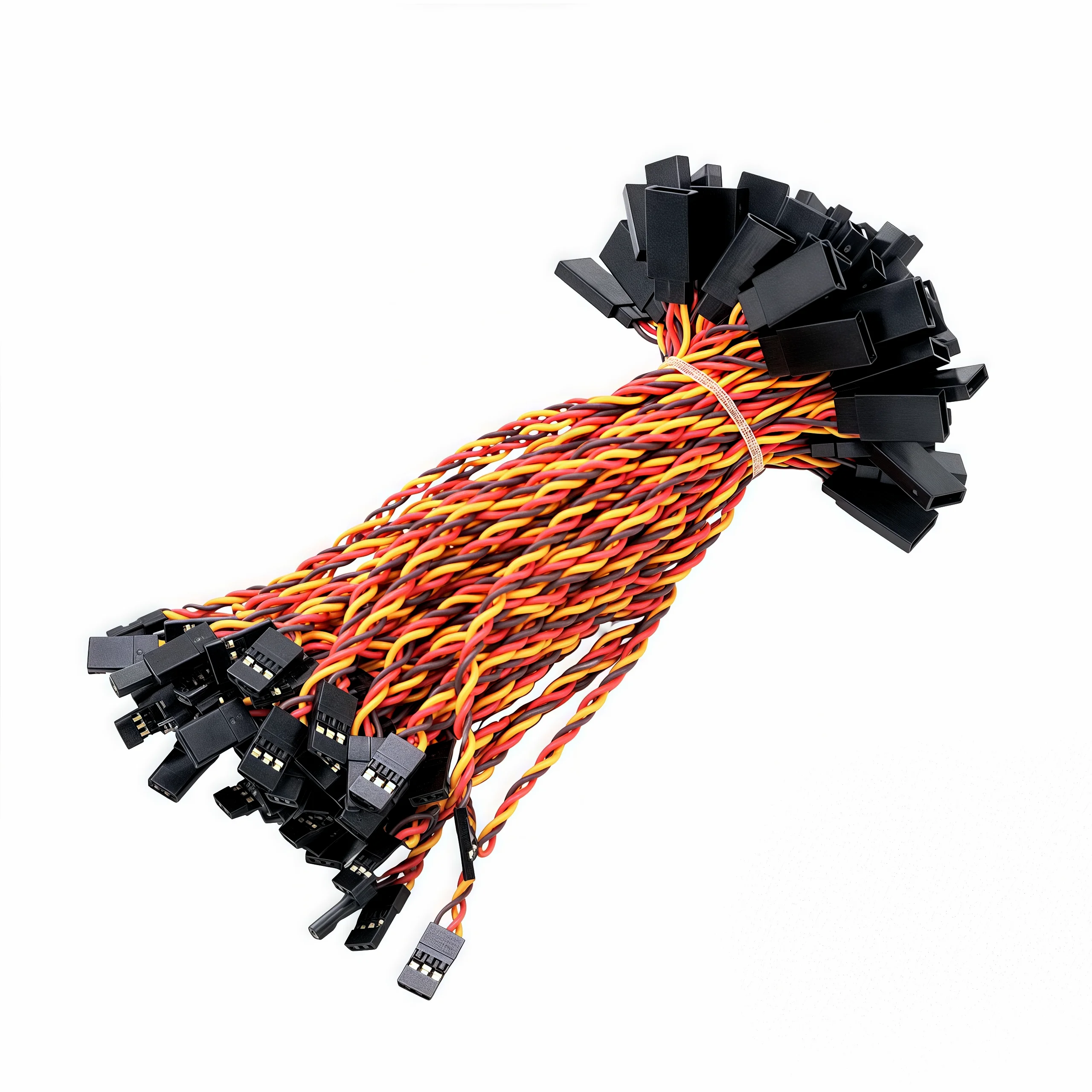 10개/묶음 10/15/20/30/50/100cm 방해 방지 서보 연장 케이블 30코어 후타바 JR 서보용 RC 헬리콥터 자동차 부품 장난감