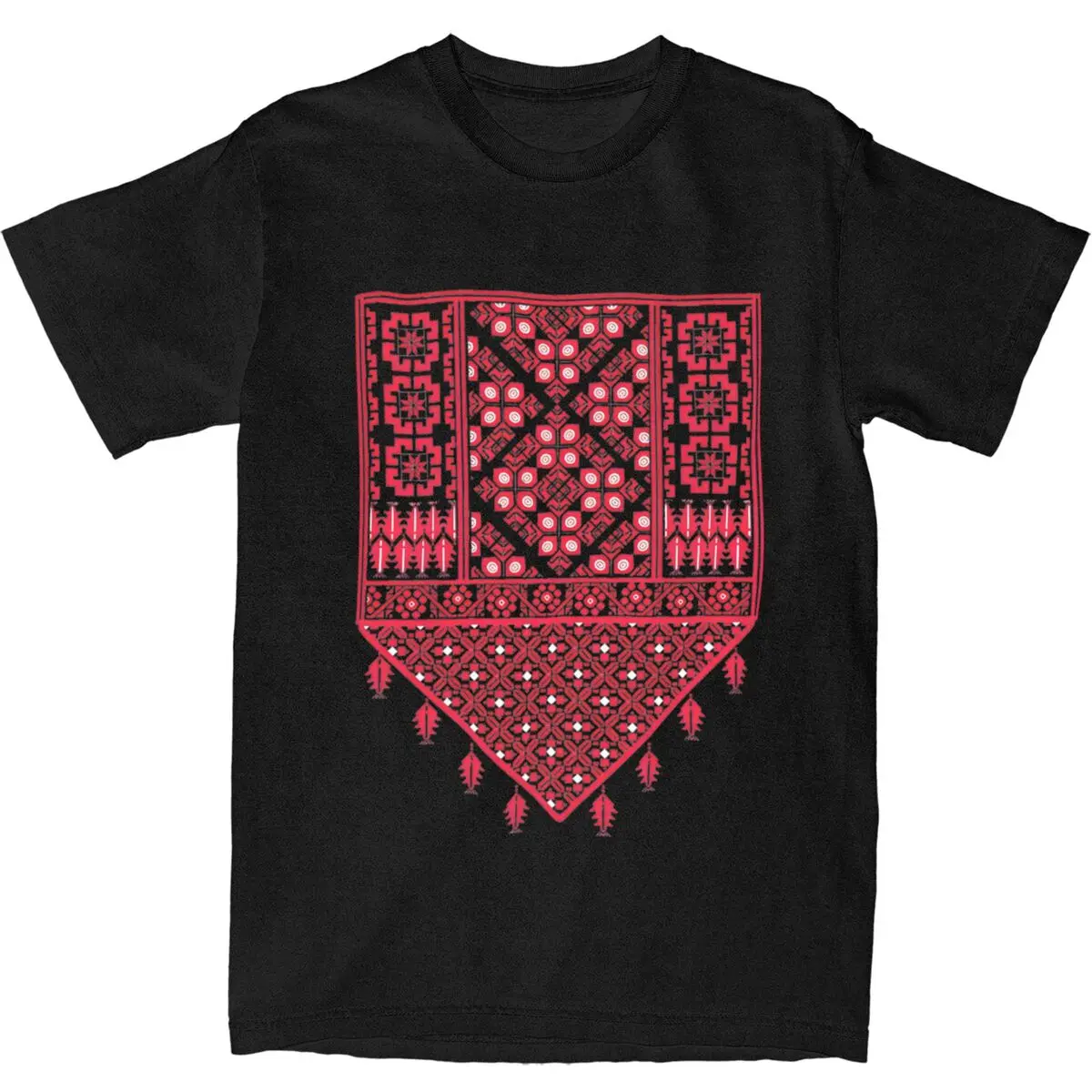 Palestine Embroidery Art T-Shirt Design Arabic Hip Hop T-Shirts Short-Sleeve Y2K Funny Tops Summer Cotton O Neck Oversize Tees