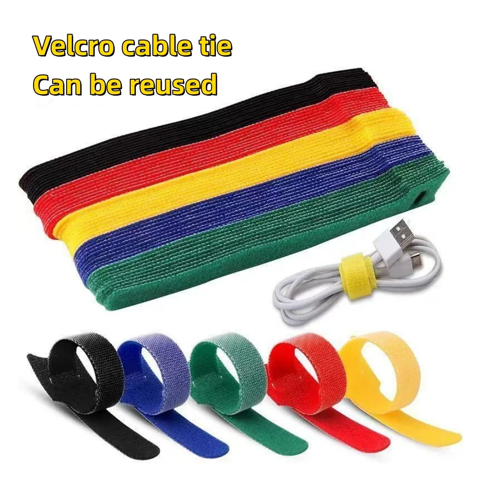 Reusable Cable Tie -5.90 Inch Cable Management Tie, Suitable for Adjustable Hook and Loop Storage for Homes, Offices, and Wires