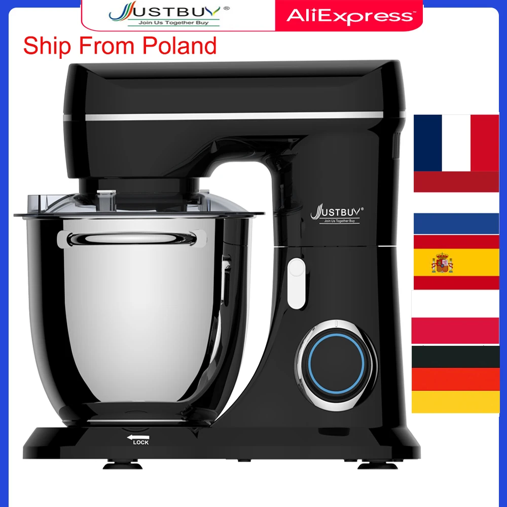 Euro 3w1 1300W Robot kuchenny Mikser stojący do ciasta Blender Trzepaczka do jajek Ugniatarka do ciasta Wypiekacz do chleba