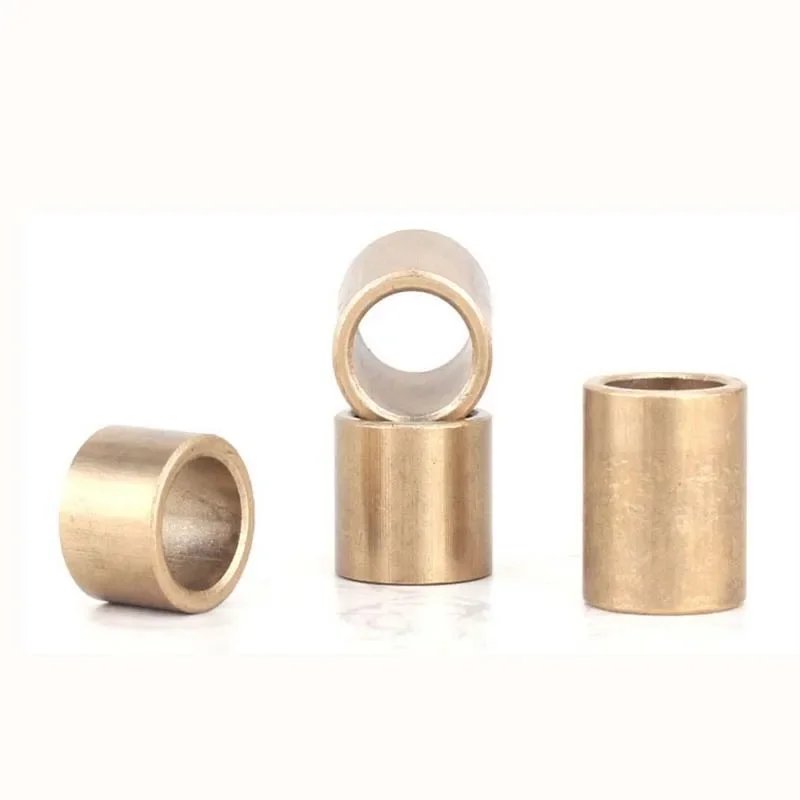 10Pcs Self-Lubricating Bearing Powder Metallurgy Oil Brass Bushing Guide Sleeve Precision Copper Base Bearing Inner Diameter 4mm