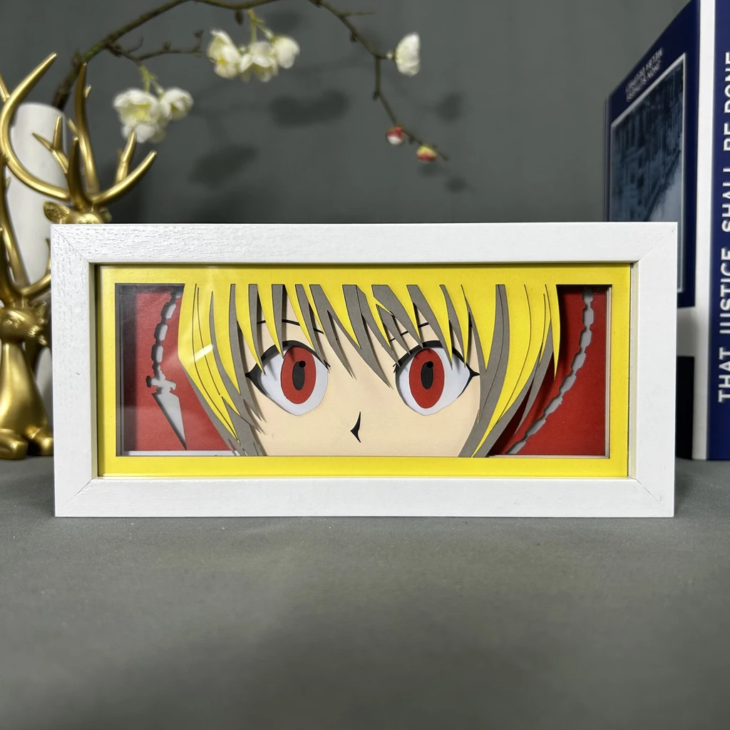 

Paper Cut Light Box Anime Figures Hunter X Hunter Kurapika Night Lights For Bedroom Decoration Led Desk Lamp Manga Hxh Lightbox