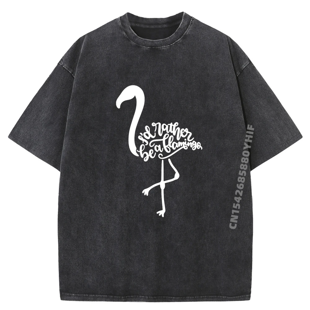 

I D Rather Be A Flamingo Розовые рубашки для любителей птиц Мужские футболки с графическим рисунком Мужская одежда Модная стираная рубашка Мужские футболки с принтом