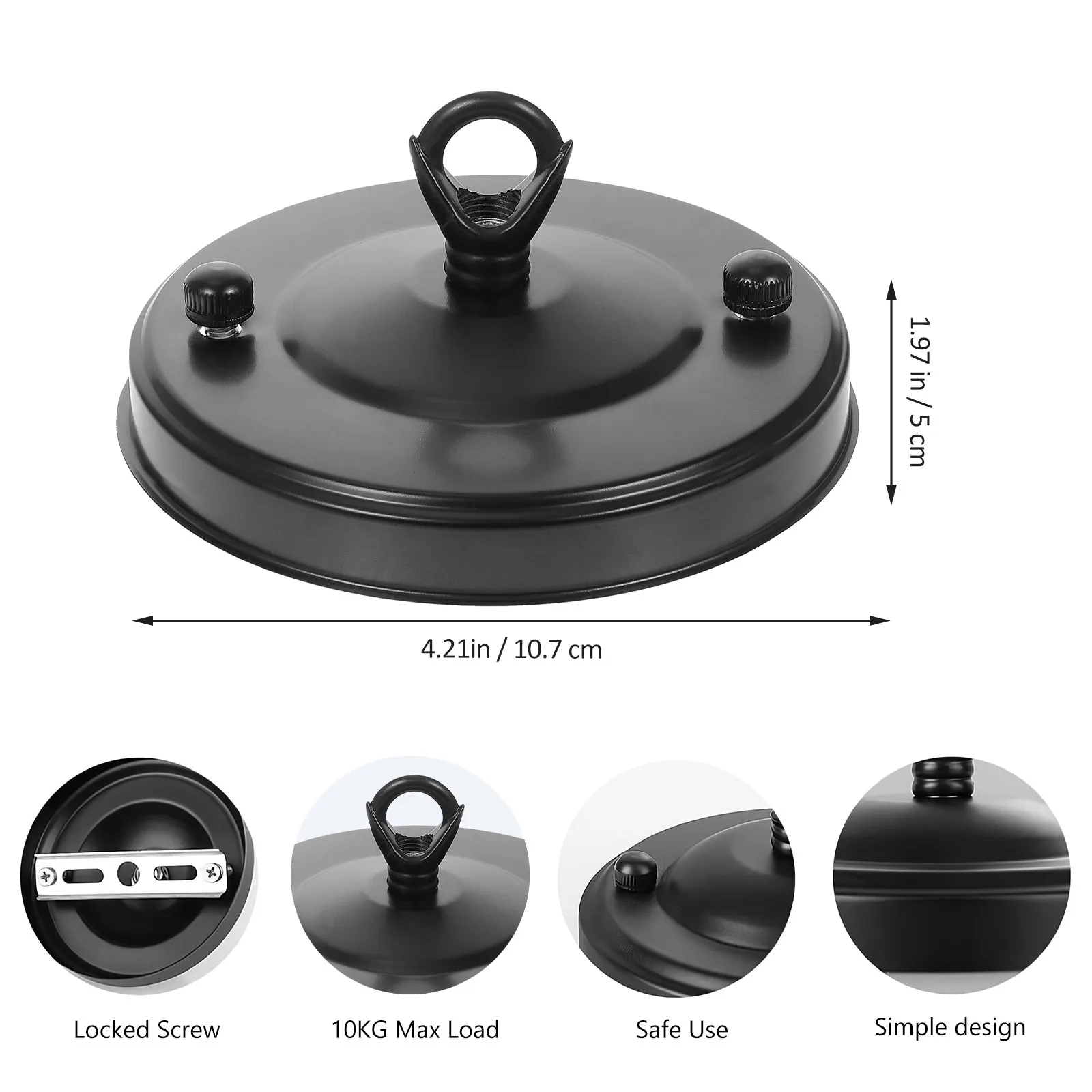 Easy Install Ceiling Light Cover Plate Made of Iron Zinc Alloy for Chandelier Canopy Pendant Light Fixture Mounting Bracket