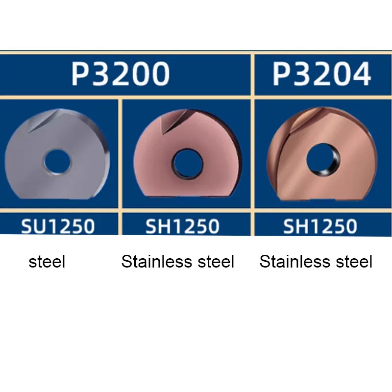 P3200 P3204 Milling Inserts Ball blade Semi-spherical blade D8 D10 D12 D16 D20 D25 R4 R5 R6 R8 R10 Carbide Insert For T2139