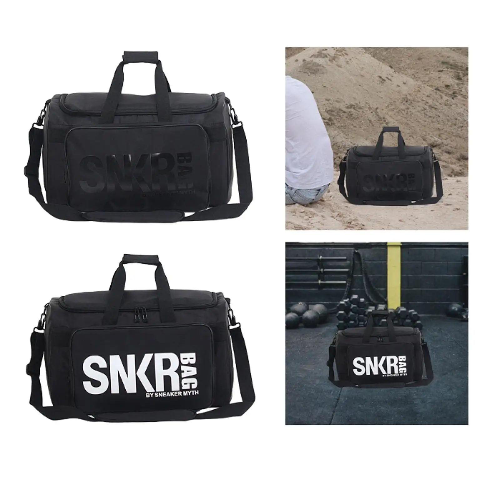 Sports travel bag, gym bag with adjustable strap, water resistant, weekend bag,