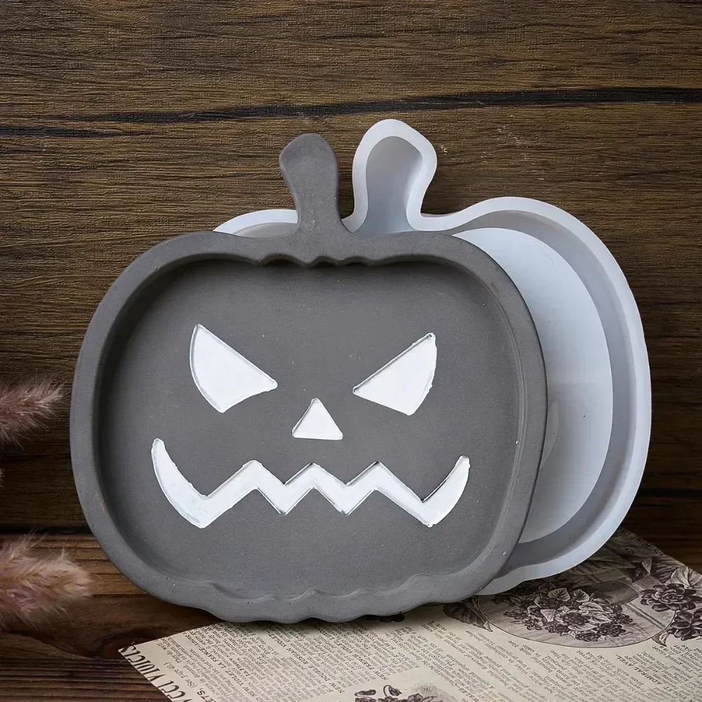 Halloween Series Silicone Mold DIY Bat Pumpkin Skull Fragrance Candle Silicone Mold DIY Home Desktop Decoration Halloween Gift