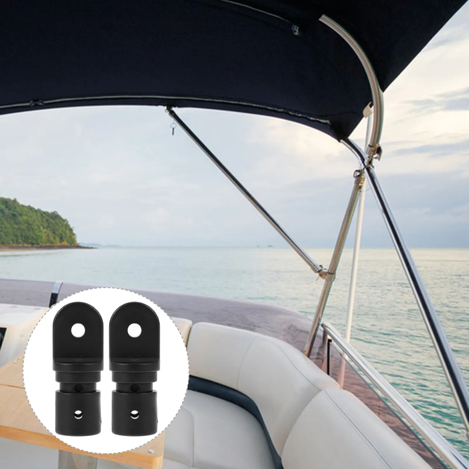 

2 Pcs Boat Slip Cap Marine-grade Eye End for Boats Top Connecting Nylon Plastic