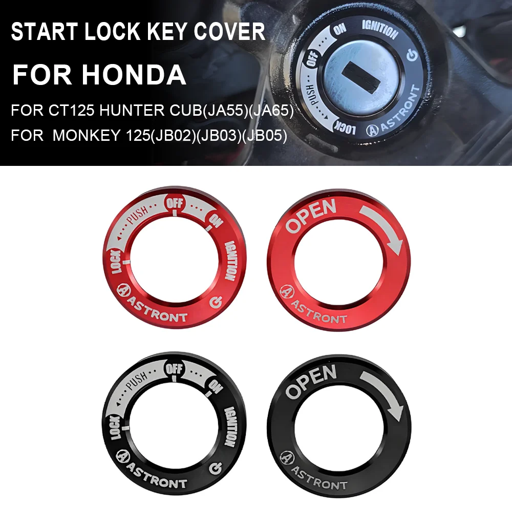 

Motorcycle CNC Ignition Switch Ring Start Lock Key Cover For Honda Hunter CT125 Trail125 Monkey125 CB125R CB250R GB350/S C