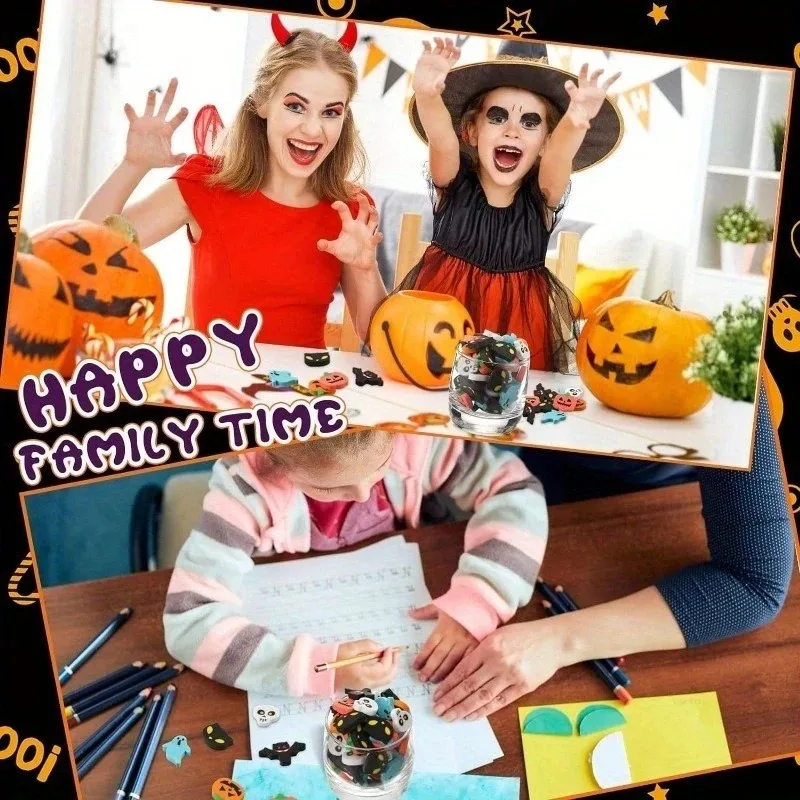 30-100 pezzi di gomma da cancellare per cartoni animati carini, gomma da cancellare a tema Halloween, regalo per bambini per feste di Halloween.
