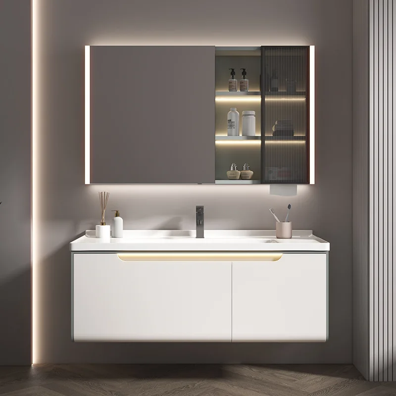 

Современный продвинутый шкаф для ванной комнаты. Стильные туалетные столики для ванной комнаты.