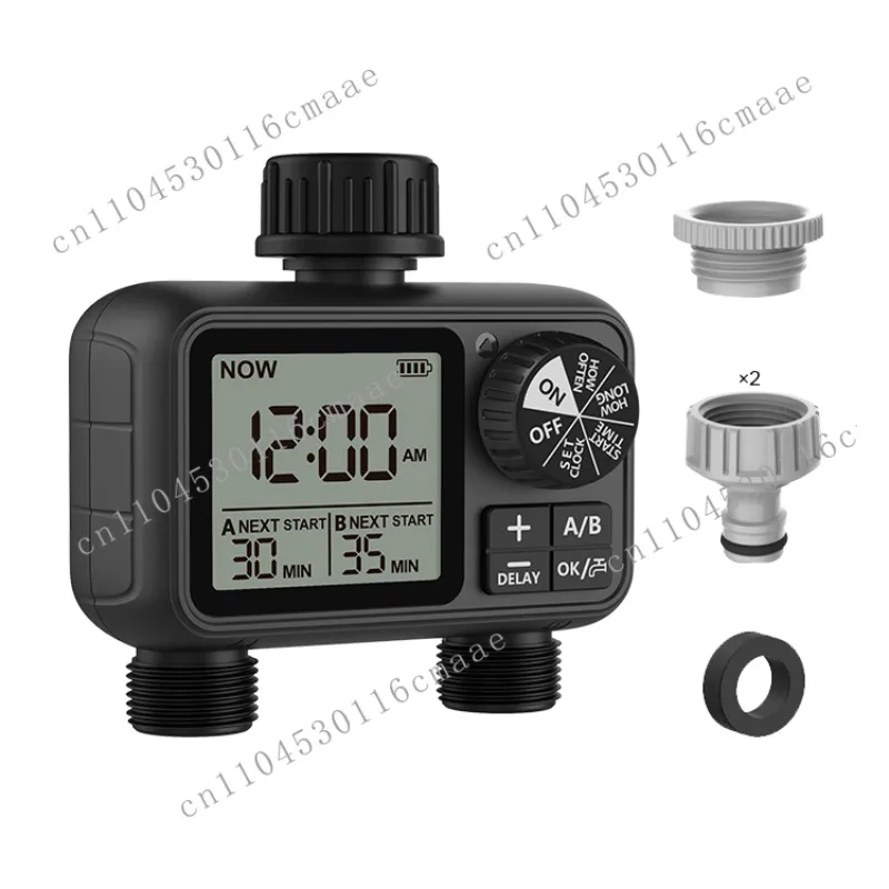 

Automatic 2-row Irrigation Faucet Timer Watering Controller System for Garden Agriculture