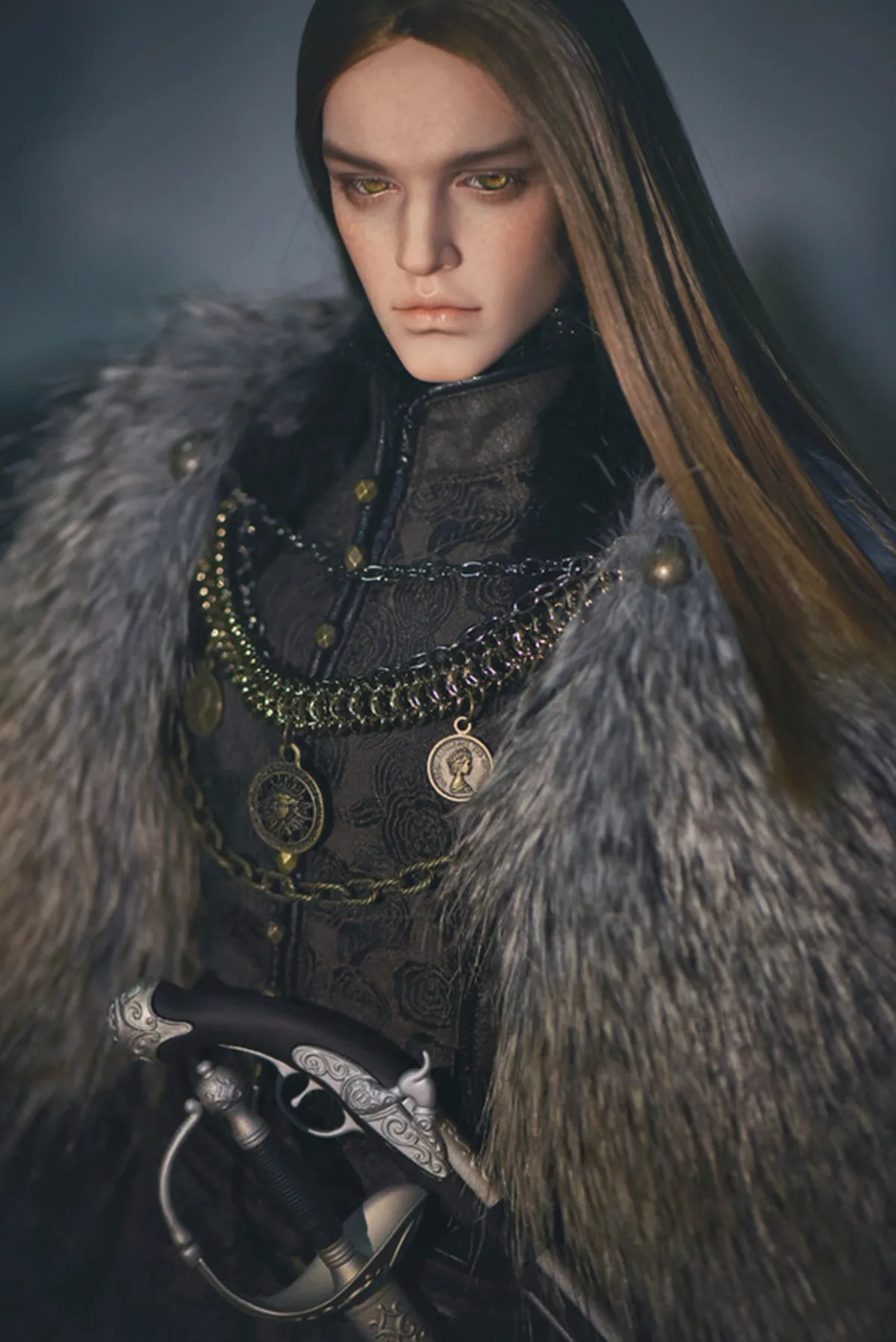 49cm High-Grade Resin SD BJD Doll Small 1/4 Rex with Spot Makeup Gift Eyeballs Collectible Doll